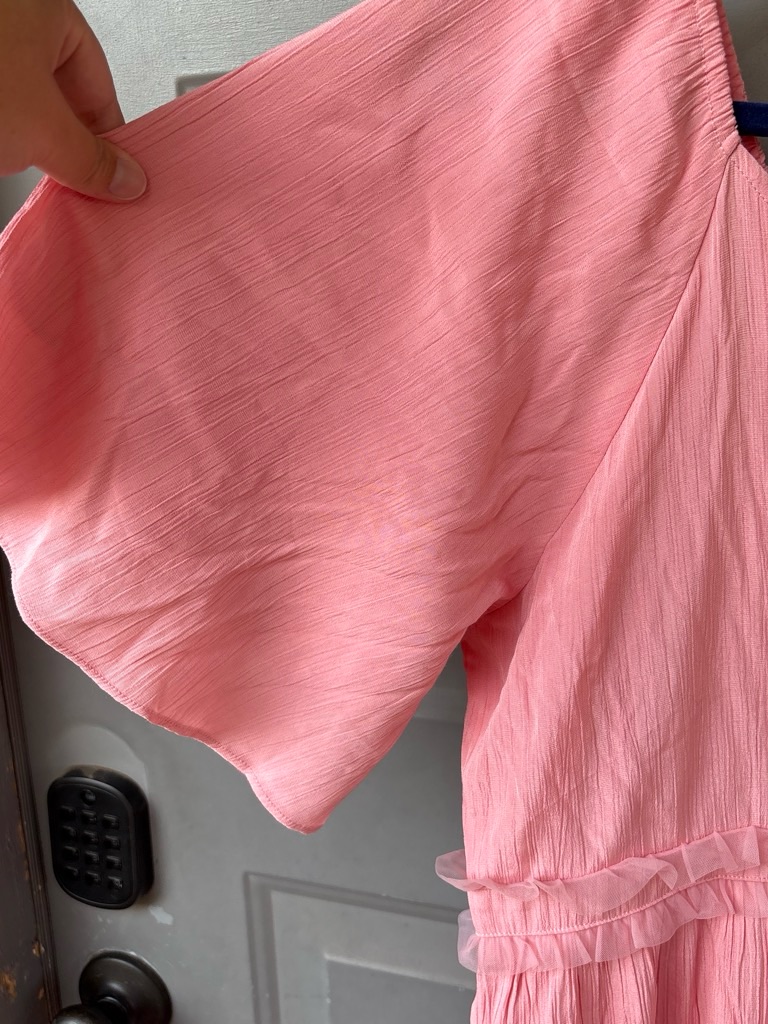 Women's Pink Tiered Midi Dress - Soft Summer Style — image 3 of 3